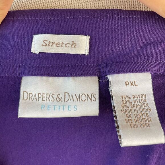 Draper’s & Damon’s Petite Purple Vest Size Petite XL EUC - Picture 6 of 6